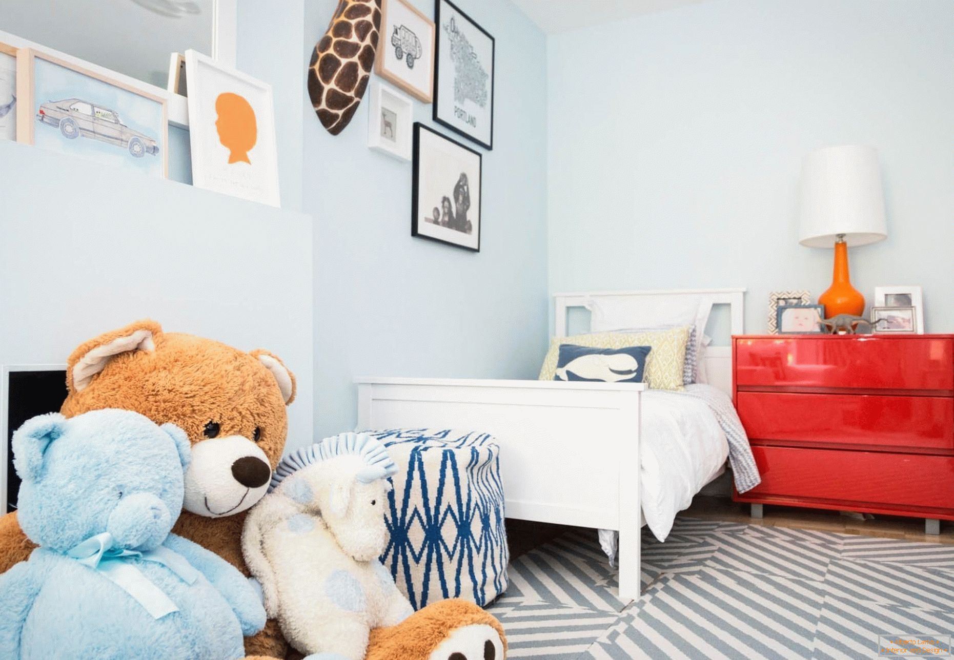 Stilul norvegian în decorul unui dormitor pentru un copil