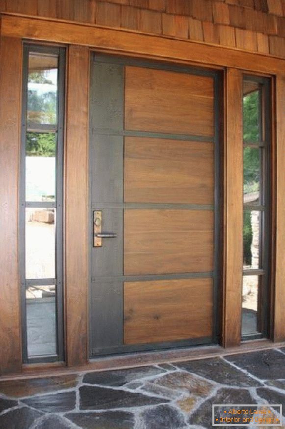 usi de intrare din lemn pentru o casă privată, foto 10