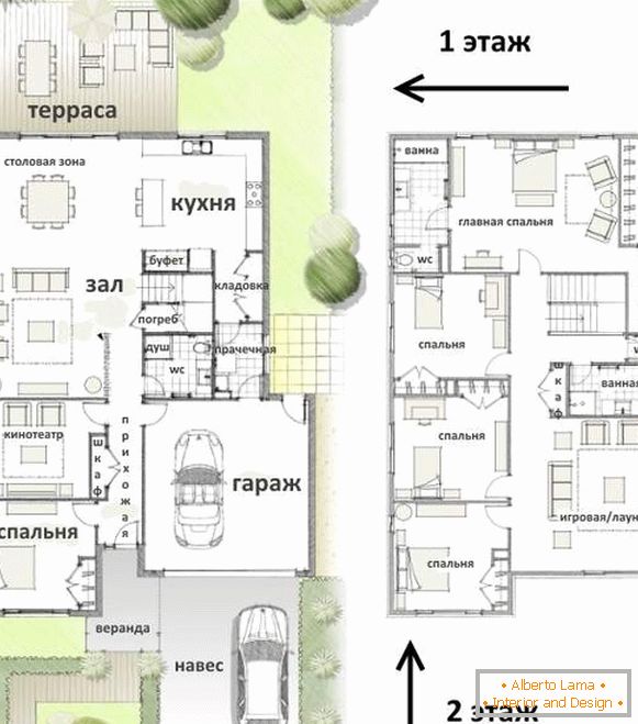 Cum să faci etajul al doilea într-o casă particulară - un proiect pentru 4 dormitoare și un loc de joacă