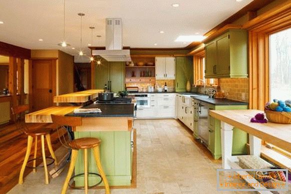 lemn-verde-bucătărie