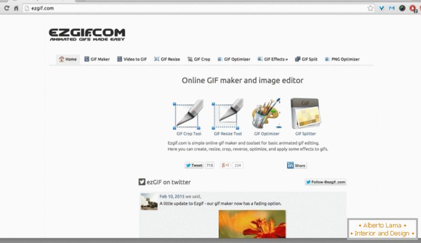 Producătorul GIF online și editorul de imagini