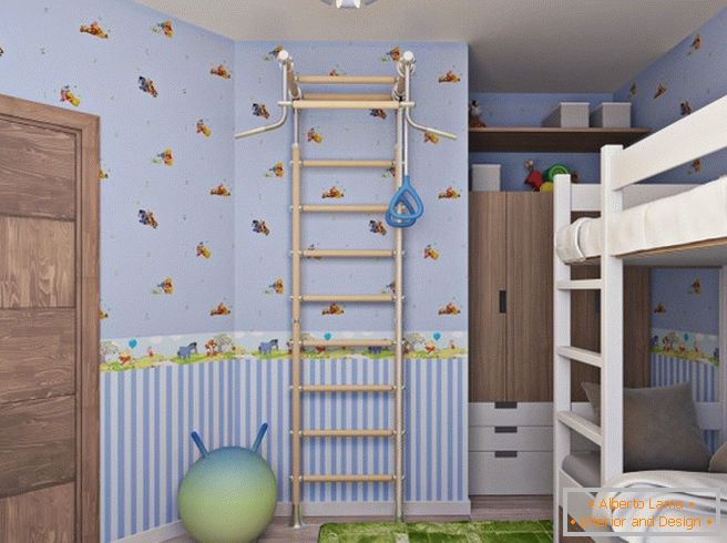 Design frumos al unei camere pentru copii mici