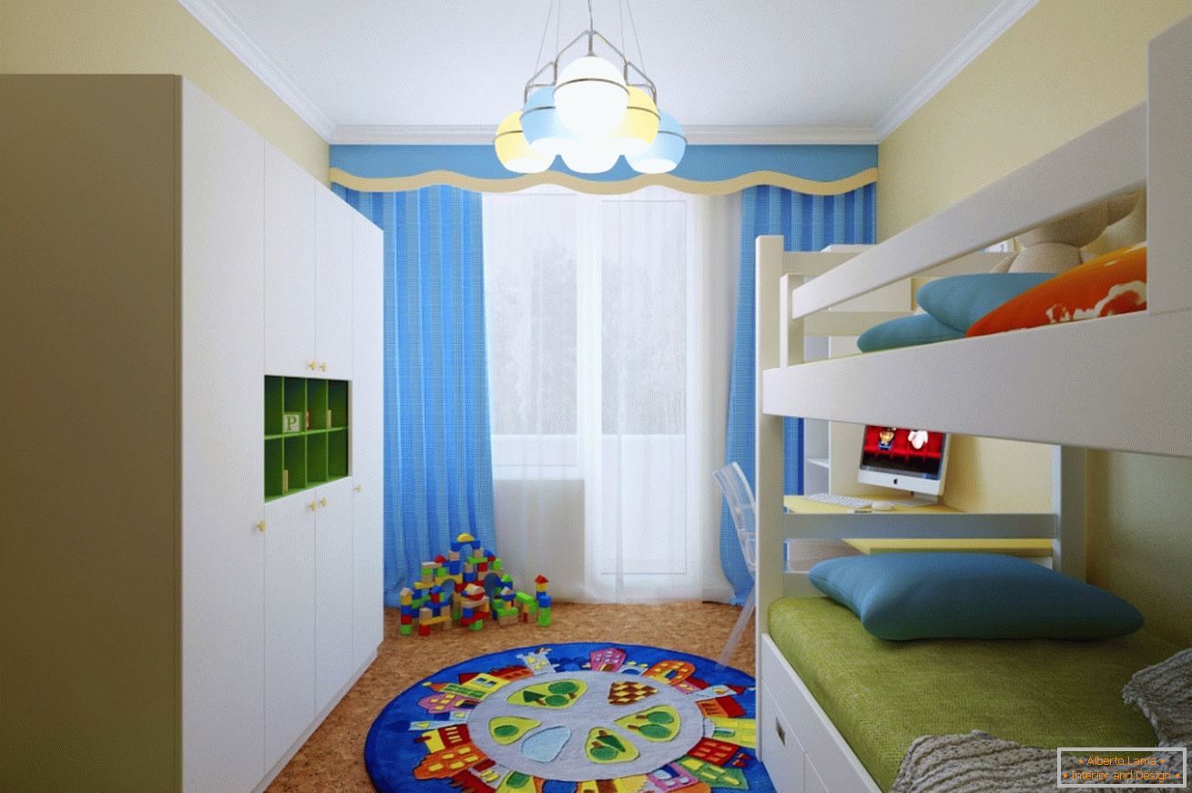 Design frumos al unei camere pentru copii mici