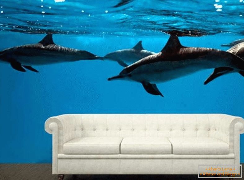 Imagini de fundal 3D cu delfini