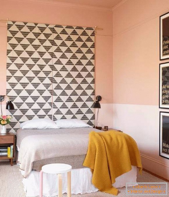 Cum să decorezi un perete într-un dormitor - o fotografie a unui decor în spatele unui cap