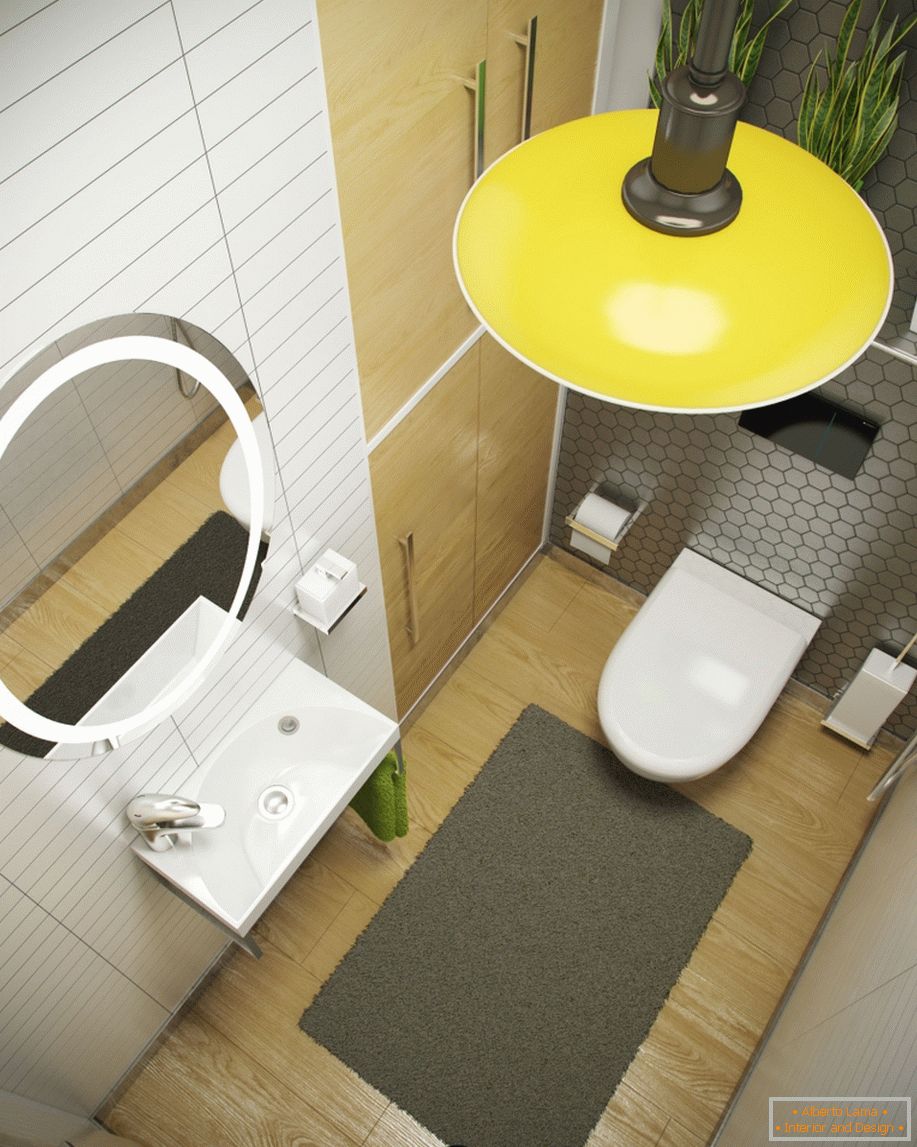 Interiorul unei toalete mici în apartament