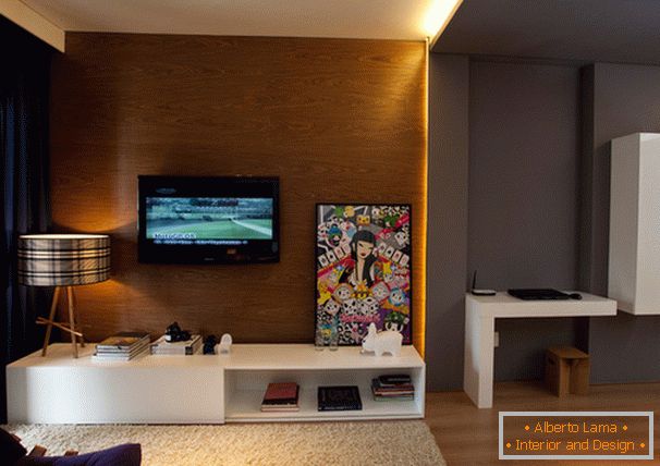 Design interior în apartament în Sao Paulo