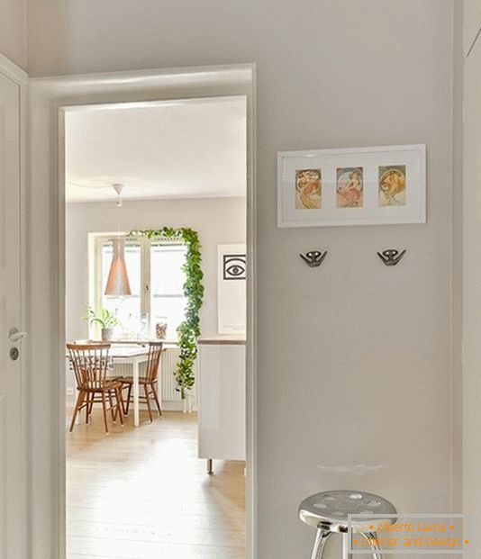 Interiorul unui mic apartament în Suedia