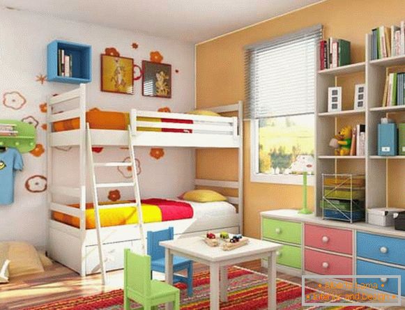 Cameră de copii luminoasă colorată