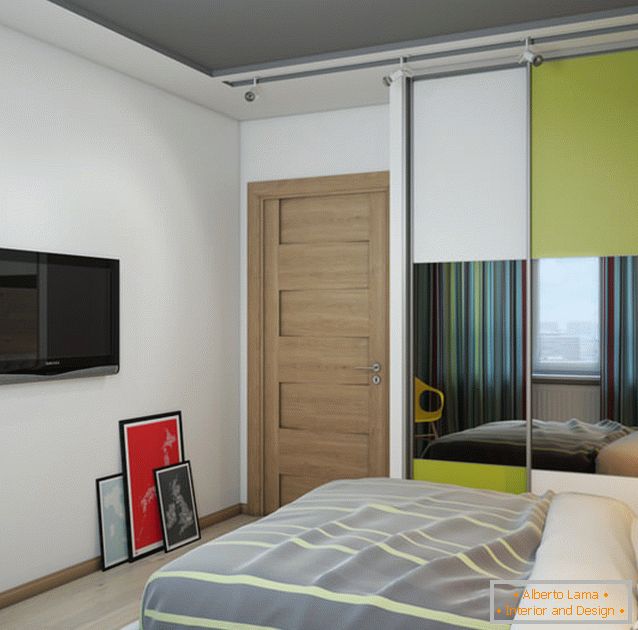 Designul unui apartament spatios cu un dormitor de 87 de metri patrati
