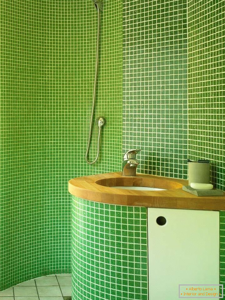 Placi verzi în baie