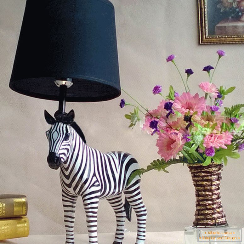 Creative zebră-masă lampă-E27-masă lampă-la-studiu-cameră-home-decor-masă corp-umbra
