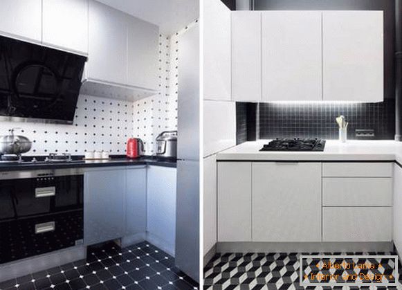 Bucătărie alb-negru, fotografia 9