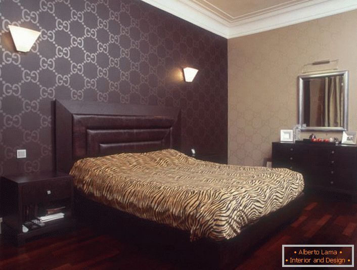 Imagine de fundal elegant pentru un dormitor modern în stil baroc.