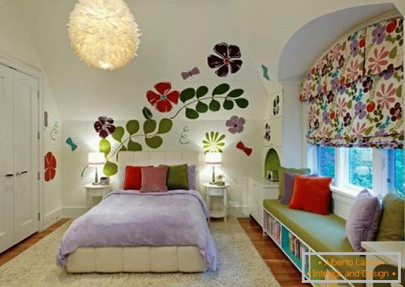Alegeți culoarea camerei pentru copii - un design colorat pe fotografie