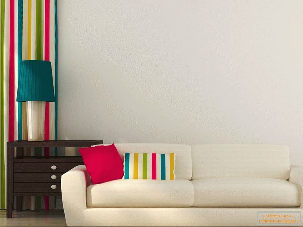 Obiectele decorative individuale colorate pot transforma un interior plictisitor