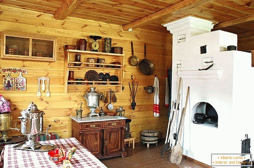 O sobă din bucătăria rusă