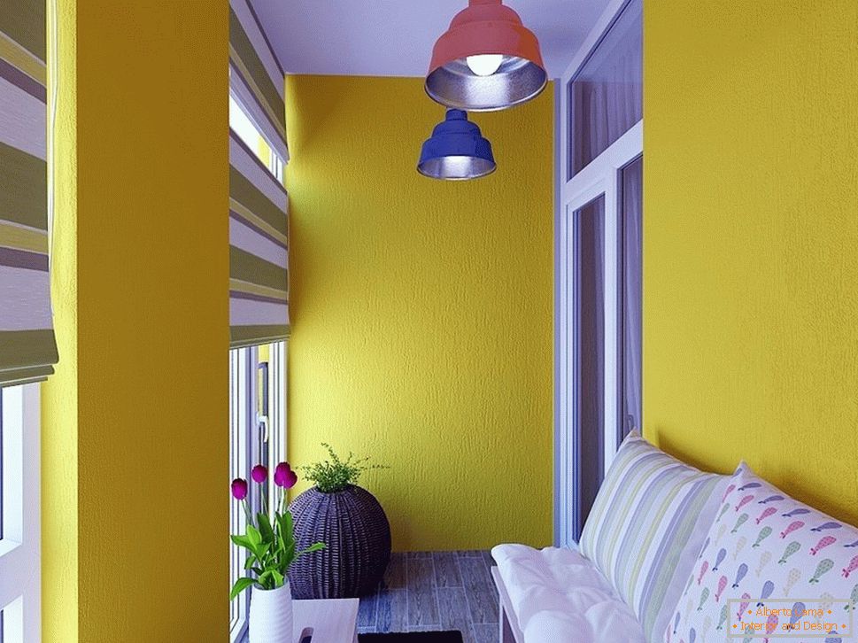 Design de balcon galben