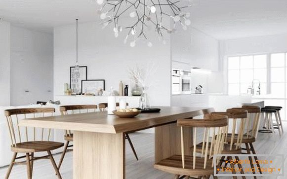 Lampă de plafon în designul bucătăriei