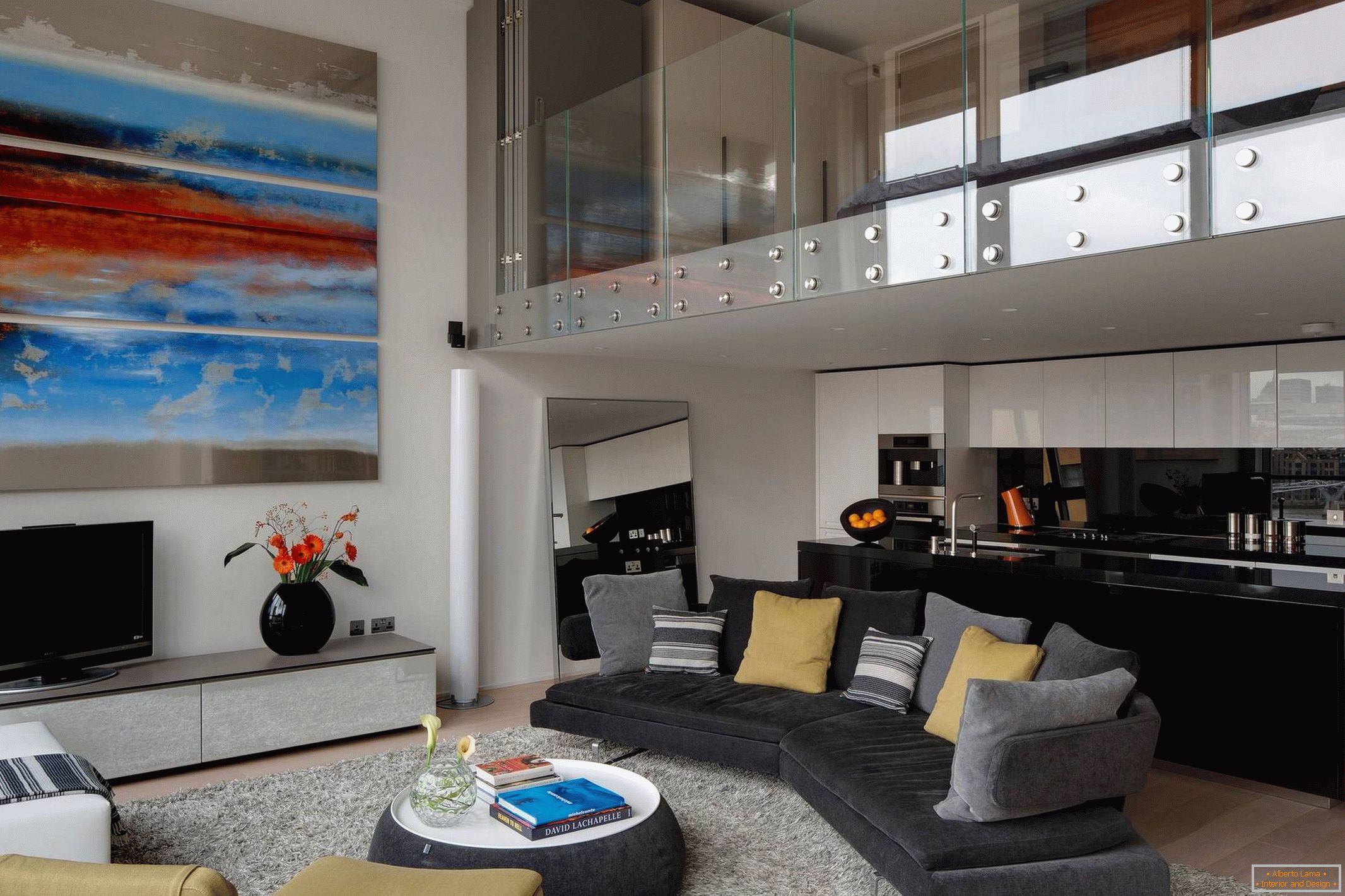 Design modern al unui apartament cu mai multe nivele