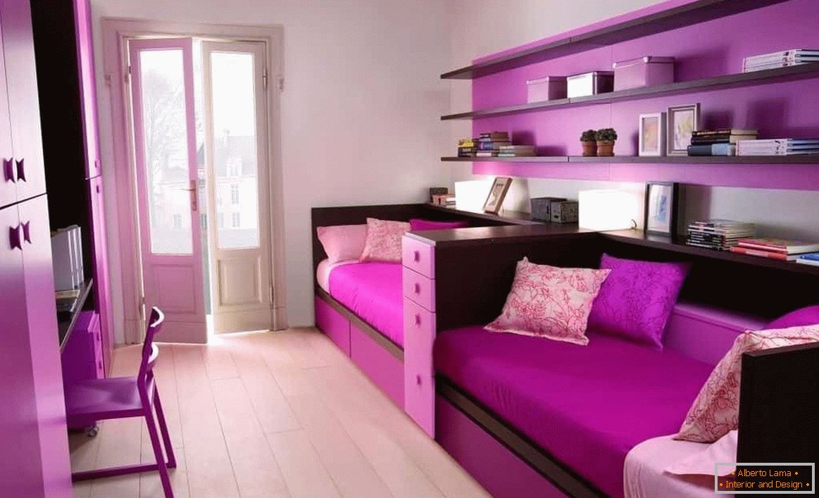 Culoare juicy de mobilier pentru dormitoare fete