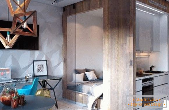 design interior al unui mic apartament cu o camera, foto 10