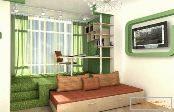 designul unui apartament cu o cameră, fotografie 16