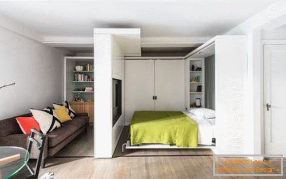 design interior al unui mic apartament cu o camera, fotografie 2