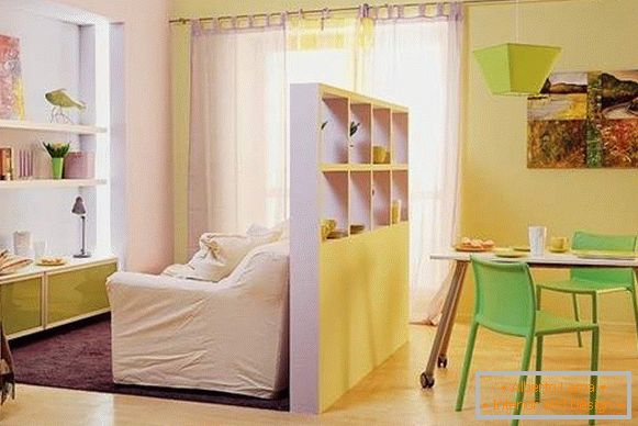 design interior al unui mic apartament cu o camera, fotografie 25