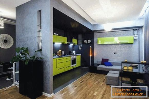 design interior al unui mic apartament cu o camera, fotografie 9