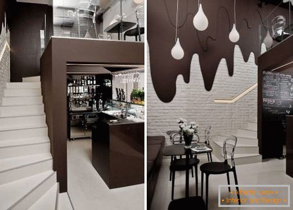 Cafeneaua barului de ciocolată cu design modern
