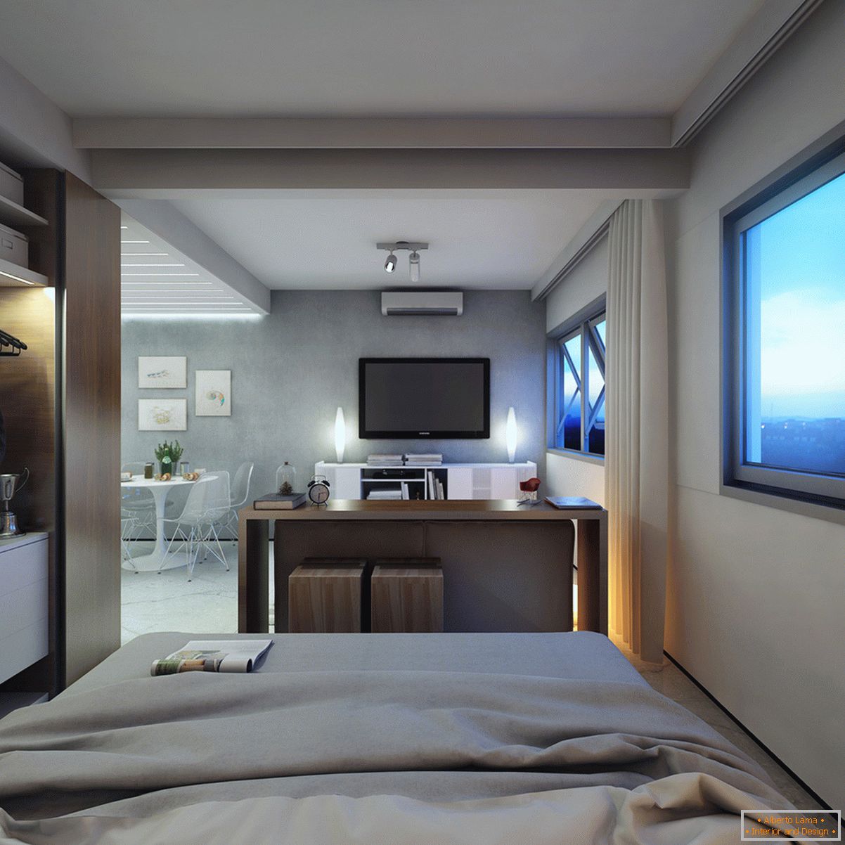 Designul unui dormitor într-un apartament mic