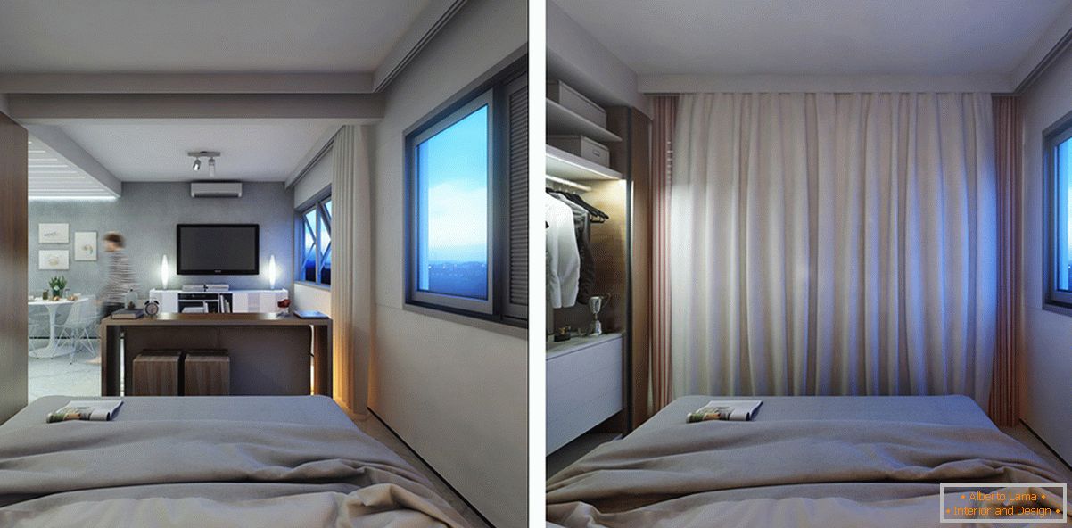 Dormitorul din spatele cortinei