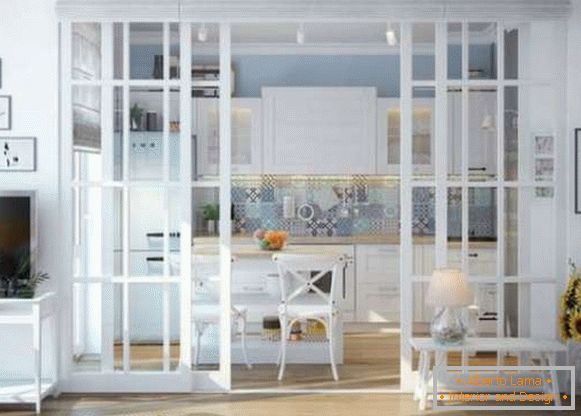 design de cameră de zi combinată cu bucătărie, fotografia 37