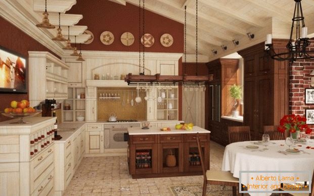 design de bucătărie într-o casă privată
