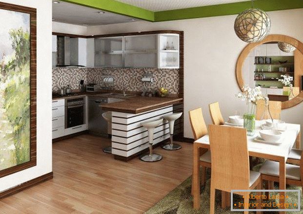 bucătărie design bucătărie într-o casă privatăфото
