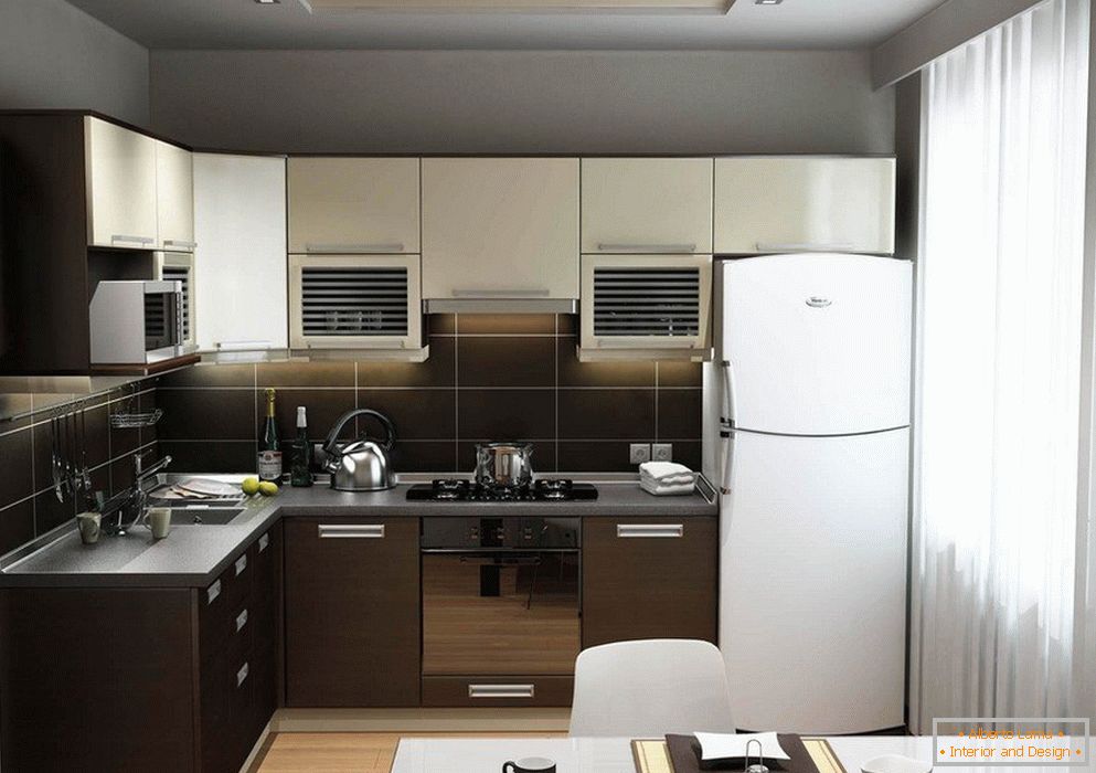 mobilier de bucătărie cu frigider încorporat