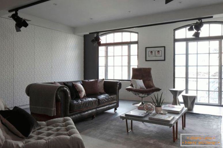 de lux-mansardă-apartament-living-room-design