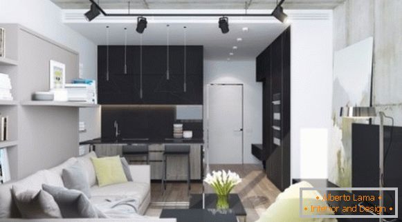 Apartament elegant de design studio de 30 mp în stil loft