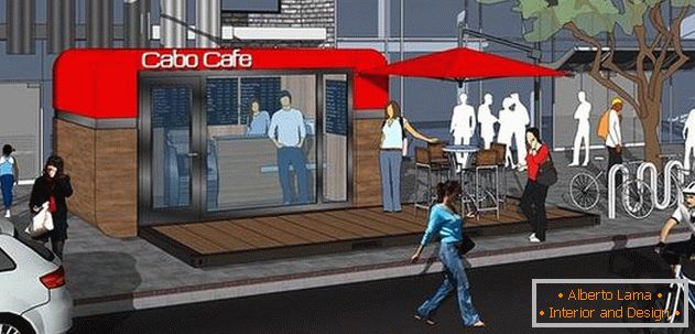 Designul unei mici cafenele de către Studio Cabo
