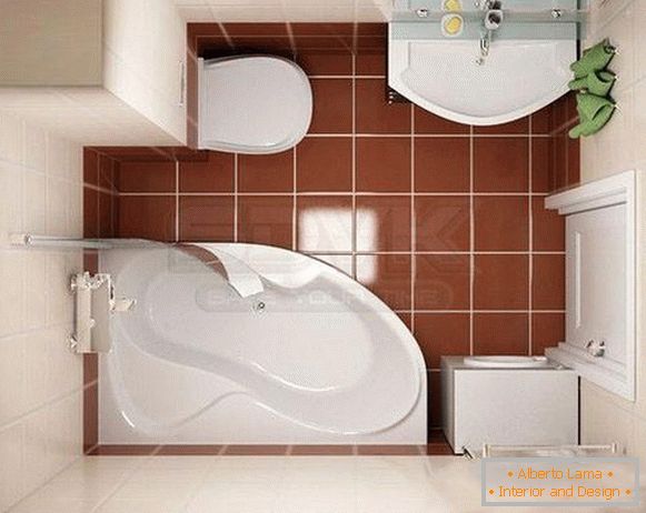 design de baie în apartamente mici