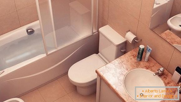 design de baie în apartamente mici