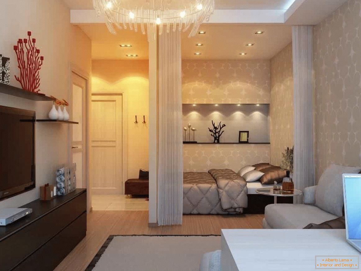 Proiectarea unui apartament cu un dormitor cu un dormitor