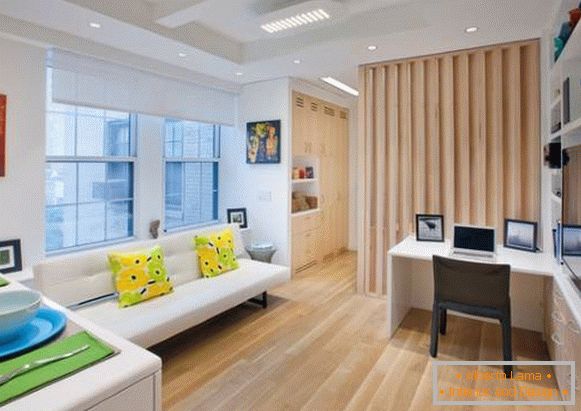Design frumos al unui apartament cu o cameră de 40 mp