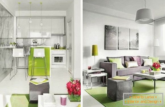 krasivaya-living-în-două-cameră-apartament-40-mp