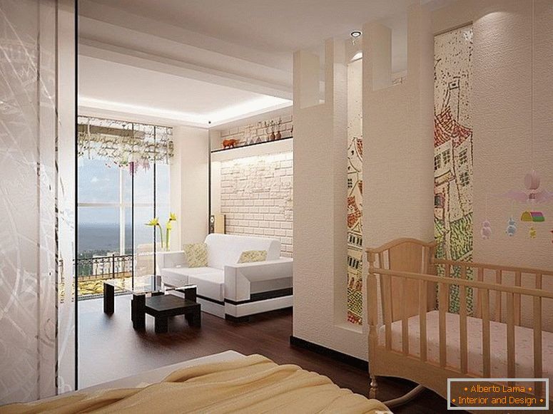 Apartament cu un dormitor cu fereastră panoramică