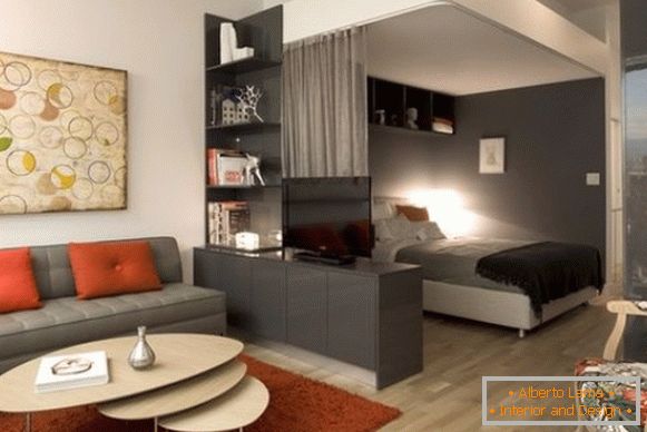 Design de apartament cu o camera 40 m2 - fotografie 4