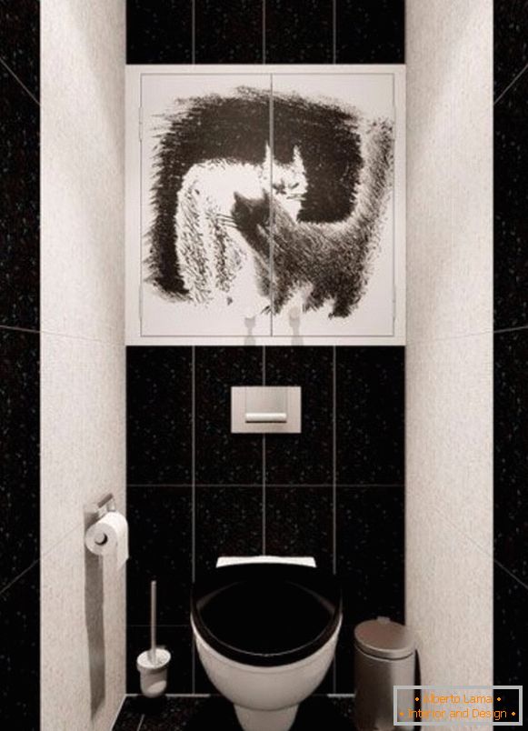 Placi de faianță în design mic de toaletă fotografie 13