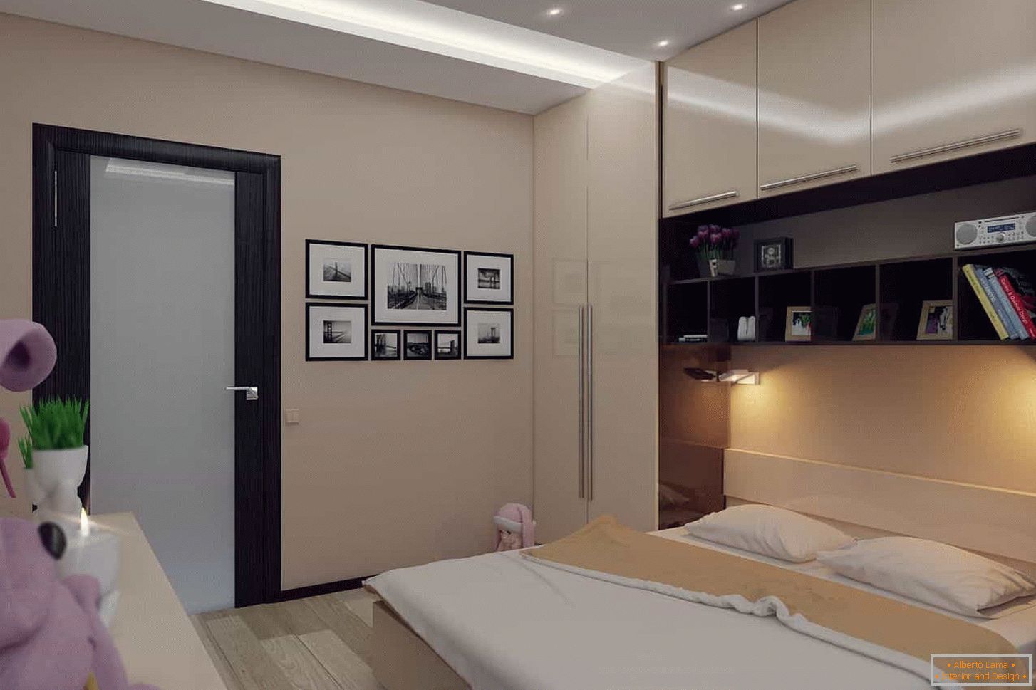 Design de dormitor în stil Art Nouveau 13 mp