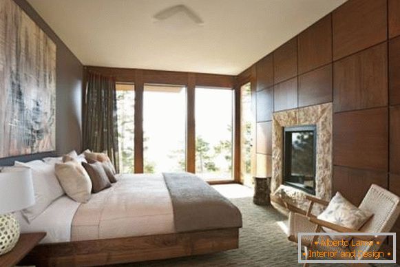 Dormitor ecologic într-un stil modern